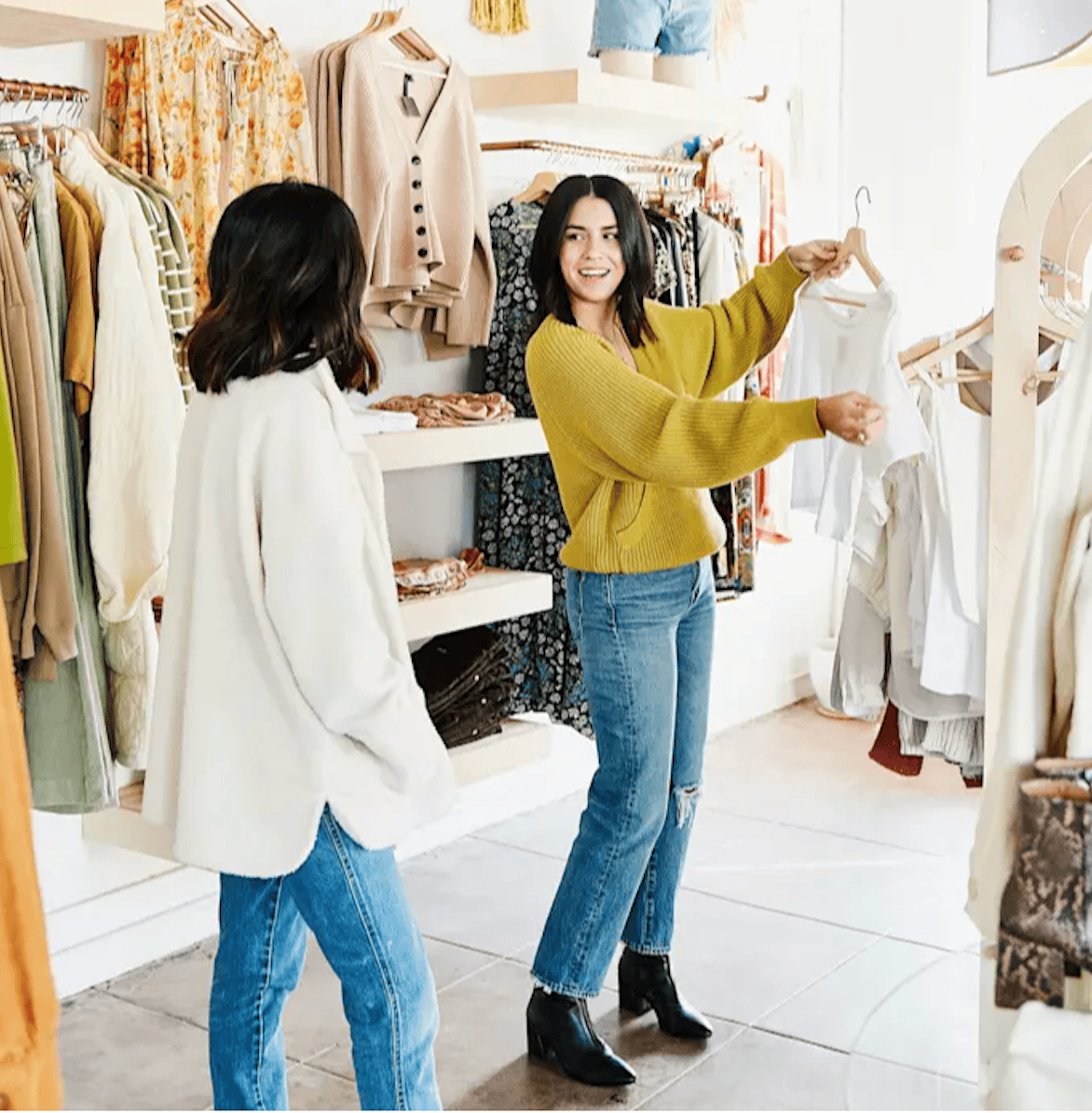 Retail team collaborating