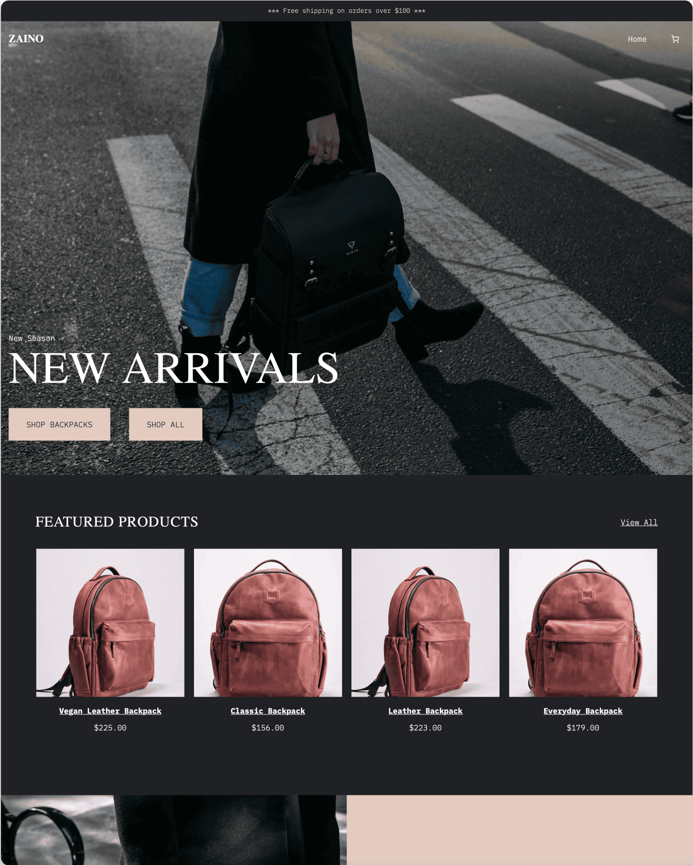 Retail website preview