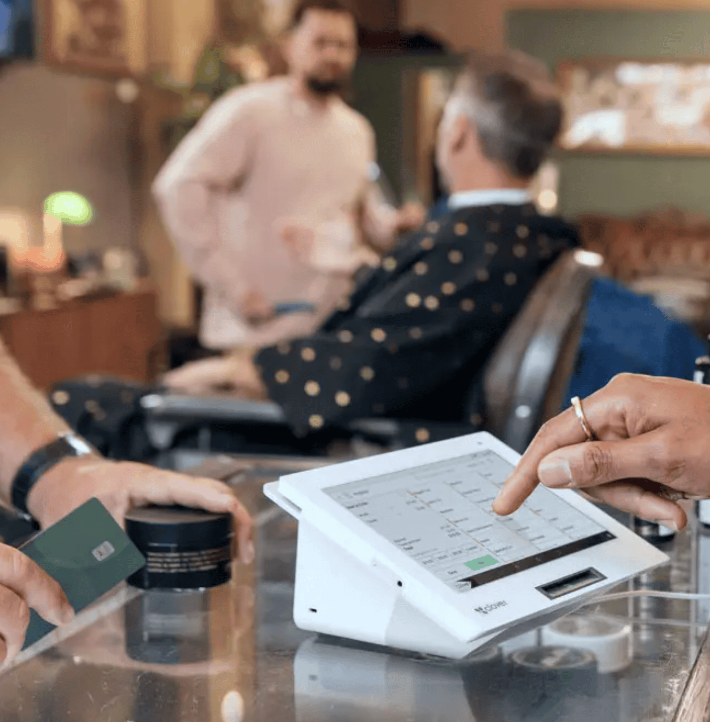 Retail team collaborating