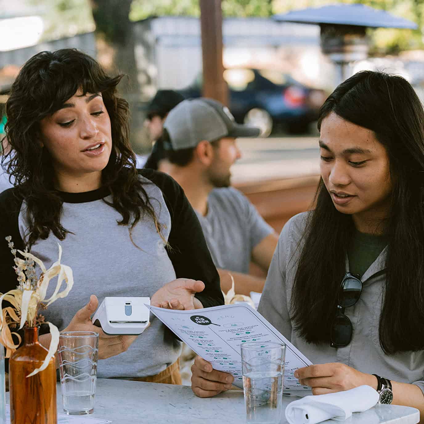 Retail team collaborating